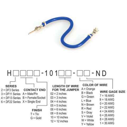H2ABT-10106-L6 跳线，预压接引线