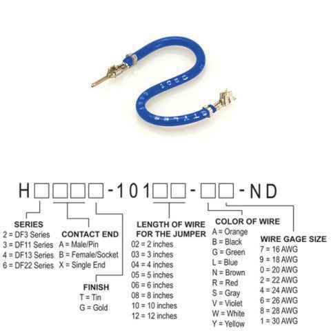 H2ABT-10102-L4 跳线，预压接引线