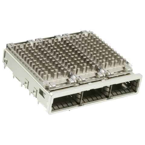 2007456-2 机架、成组 (1 x 3)、带散热器射频同轴连接器