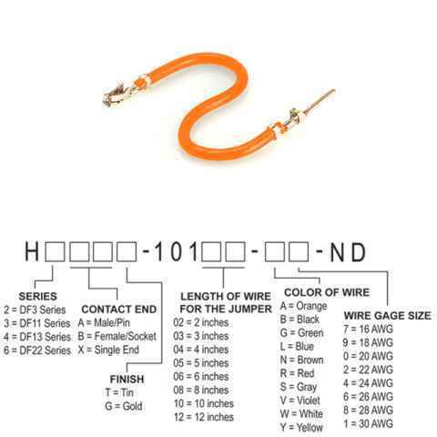 H3ABT-10106-A4 跳线，预压接引线