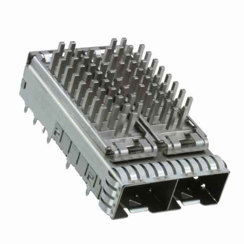 2198230-3 机架、成组 (1 x 2)、带散热器射频同轴连接器
