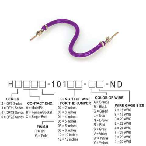 H2AAT-10105-V4 跳线，预压接引线
