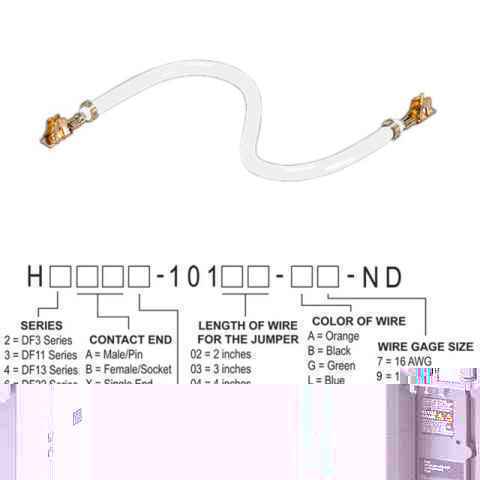 H2BBT-10103-W6 跳线，预压接引线