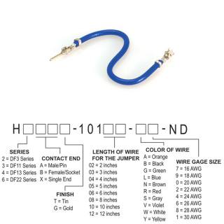 H2ABT-10108-L6 跳线，预压接引线