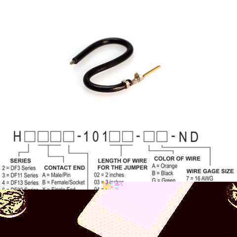 H3AXG-10102-B4 跳线，预压接引线