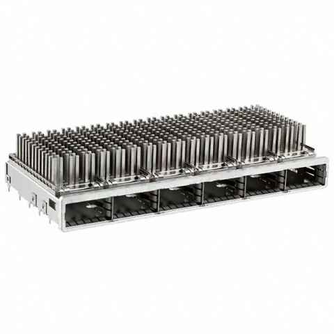 2143330-3 机架、成组 (1 x 6)、带散热器射频同轴连接器