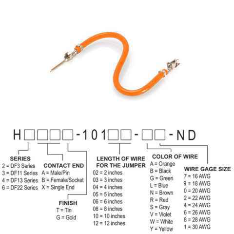 H3ABT-10106-A6 跳线，预压接引线