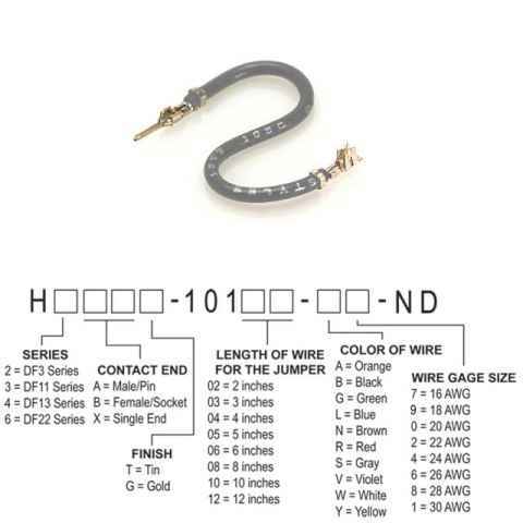 H2ABT-10106-S4 跳线，预压接引线