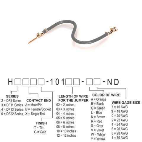 H3ABT-10112-S8 跳线，预压接引线