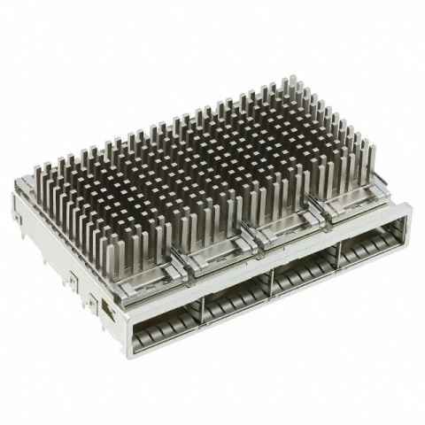 2227249-3 机架、成组 (1 x 4)、带散热器射频同轴连接器