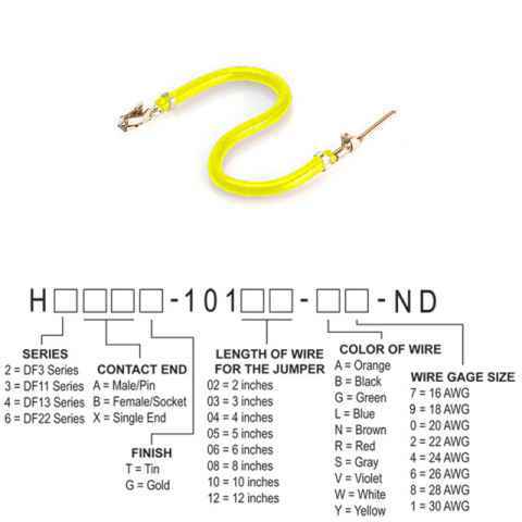 H3ABT-10106-Y4 跳线，预压接引线