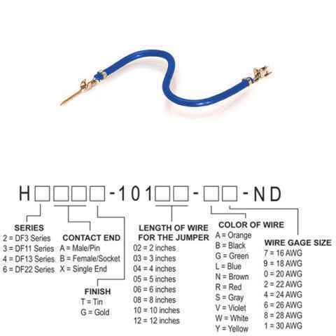 H3ABT-10112-L8 跳线，预压接引线