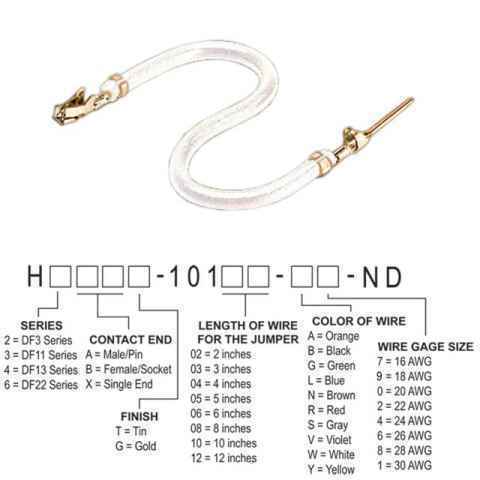 H3ABT-10104-W8 跳线，预压接引线