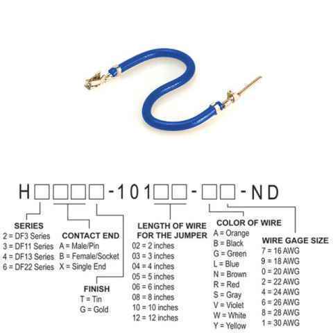 H3ABT-10104-L4 跳线，预压接引线