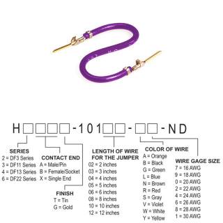 H3AAG-10105-V6 跳线，预压接引线