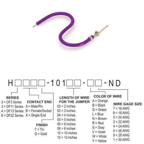 H3AXT-10105-V8 跳线，预压接引线