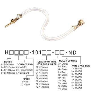H2ABT-10112-W6 跳线，预压接引线