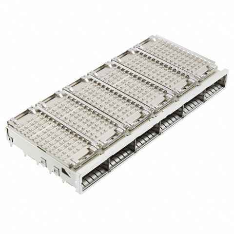 2143330-1 机架、成组 (1 x 6)、带散热器射频同轴连接器