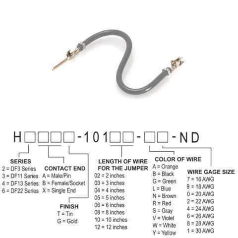 H3ABT-10104-S6 跳线，预压接引线