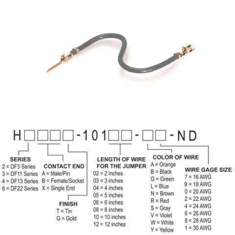 H3ABT-10106-S8 跳线，预压接引线