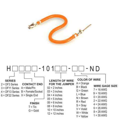 H3ABT-10102-A4 跳线，预压接引线