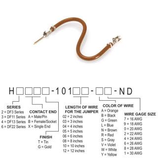 H3ABT-10102-N6 跳线，预压接引线