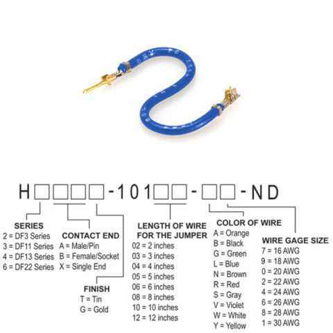 H2ABG-10106-L4 跳线，预压接引线