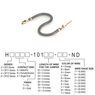 H3ABT-10108-S4 跳线，预压接引线