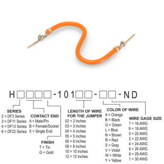 H3AAT-10103-A4 跳线，预压接引线