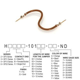 H3AAT-10105-N6 跳线，预压接引线