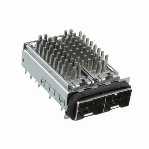 2198224-3 机架、成组 (1 x 2)、带散热器射频同轴连接器