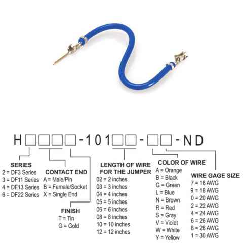 H3ABT-10105-L6 跳线，预压接引线