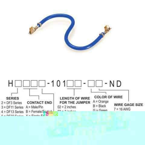 H3BBT-10102-L4 跳线，预压接引线