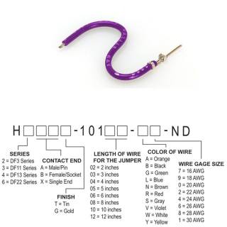 H3AXT-10102-V4 跳线，预压接引线