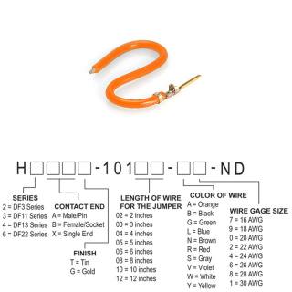 H3AXG-10104-A4 跳线，预压接引线