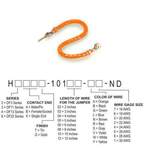 H2ABT-10102-A4 跳线，预压接引线