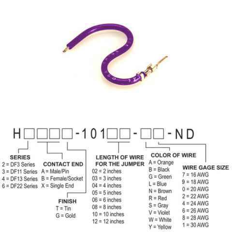 H2AXT-10112-V4 跳线，预压接引线