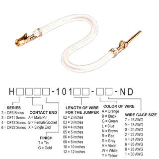 H3ABG-10108-W8 跳线，预压接引线