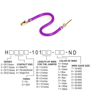 H3ABG-10105-V6 跳线，预压接引线