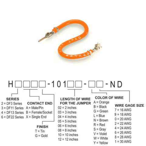 H2ABT-10104-A4 跳线，预压接引线