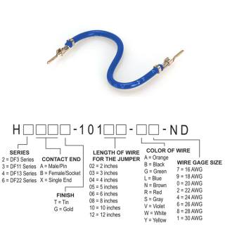 H2AAT-10103-L4 跳线，预压接引线