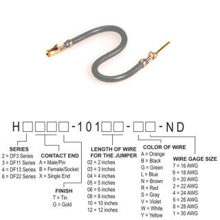 H3ABG-10105-S8 跳线，预压接引线