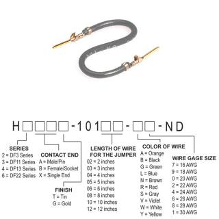 H3AAG-10108-S4 跳线，预压接引线
