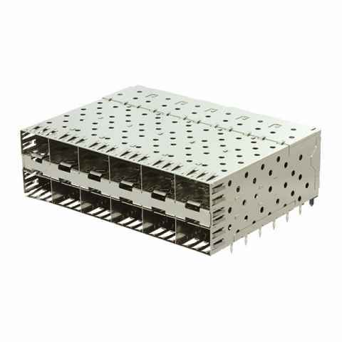 0754775001 带机架的插孔、成组 (2x6)射频同轴连接器