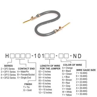 H3AAG-10106-S8 跳线，预压接引线