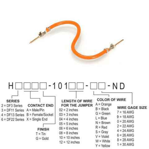 H3AAT-10102-A6 跳线，预压接引线