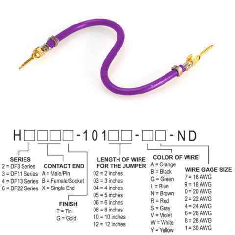 H2AAG-10112-V8 跳线，预压接引线