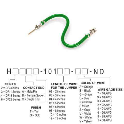 H3ABT-10103-G6 跳线，预压接引线