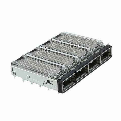 2170287-1 机架、成组 (1 x 4)、带散热器射频同轴连接器