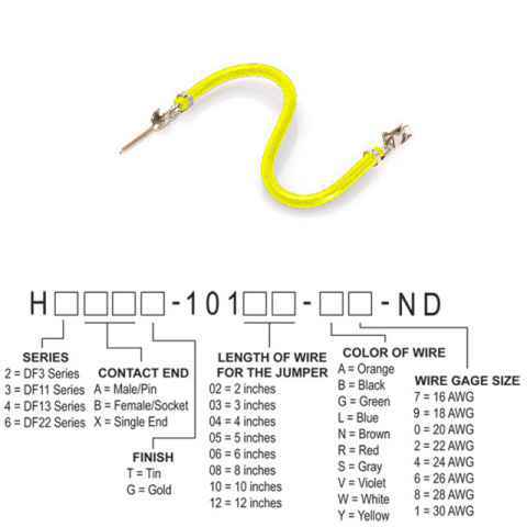 H3ABT-10106-Y6 跳线，预压接引线